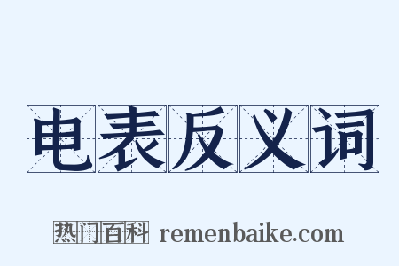 电表反义词是什么意思的图片